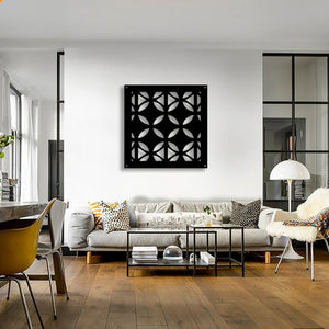 ALIEN - Pannello in PVC traforato - Parasole Misura: 73x73 cm, Colore: nero