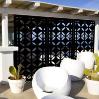 ALIEN - Pannello in PVC traforato - Parasole Misura: 73x148 cm, Colore: nero