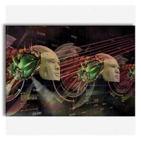 ALIEN Abstraction - Quadro Canvas su telaio in legno Misura: 100x70 cm