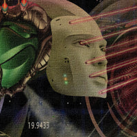 ALIEN Abstraction - Quadro Canvas su telaio in legno Misura: 100x70 cm