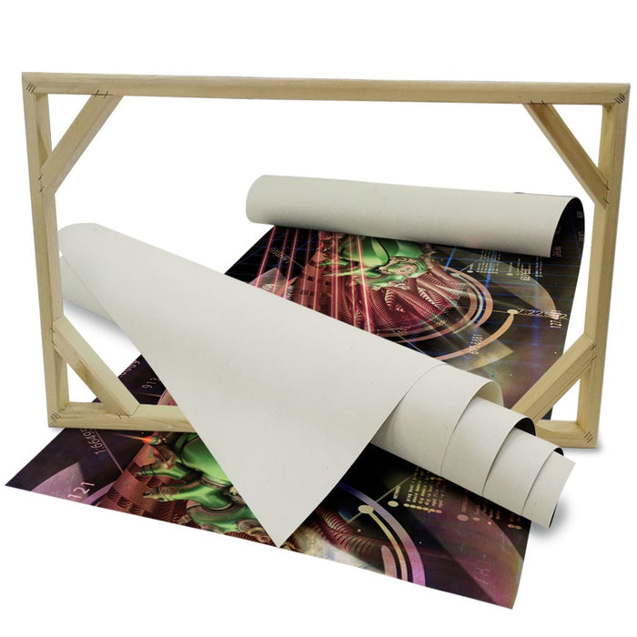 ALIEN Abstraction - Quadro Canvas su telaio in legno Misura: 100x70 cm