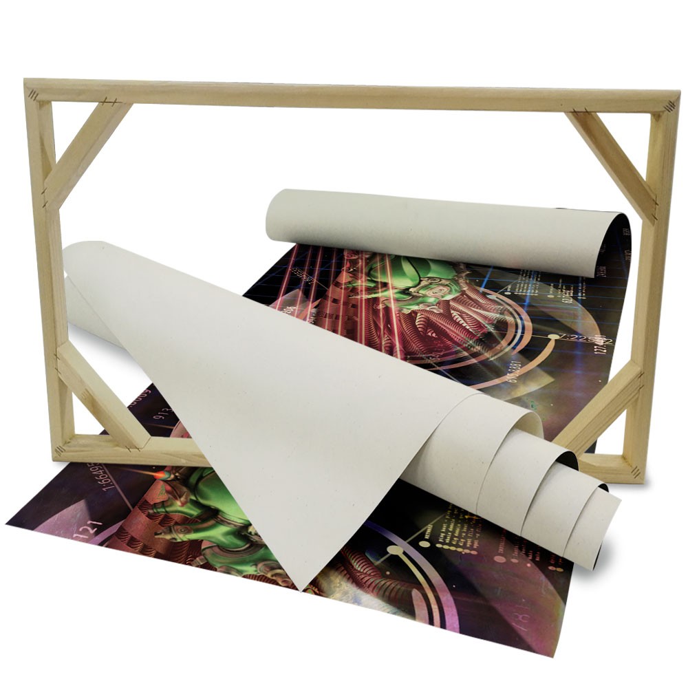 ALIEN Abstraction - Quadro Canvas su telaio in legno Misura: 140x100 cm