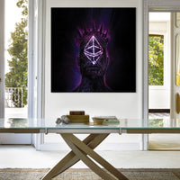 ALIEN Abstraction 101 - Quadro Canvas su telaio in legno Misura: 130x130 cm