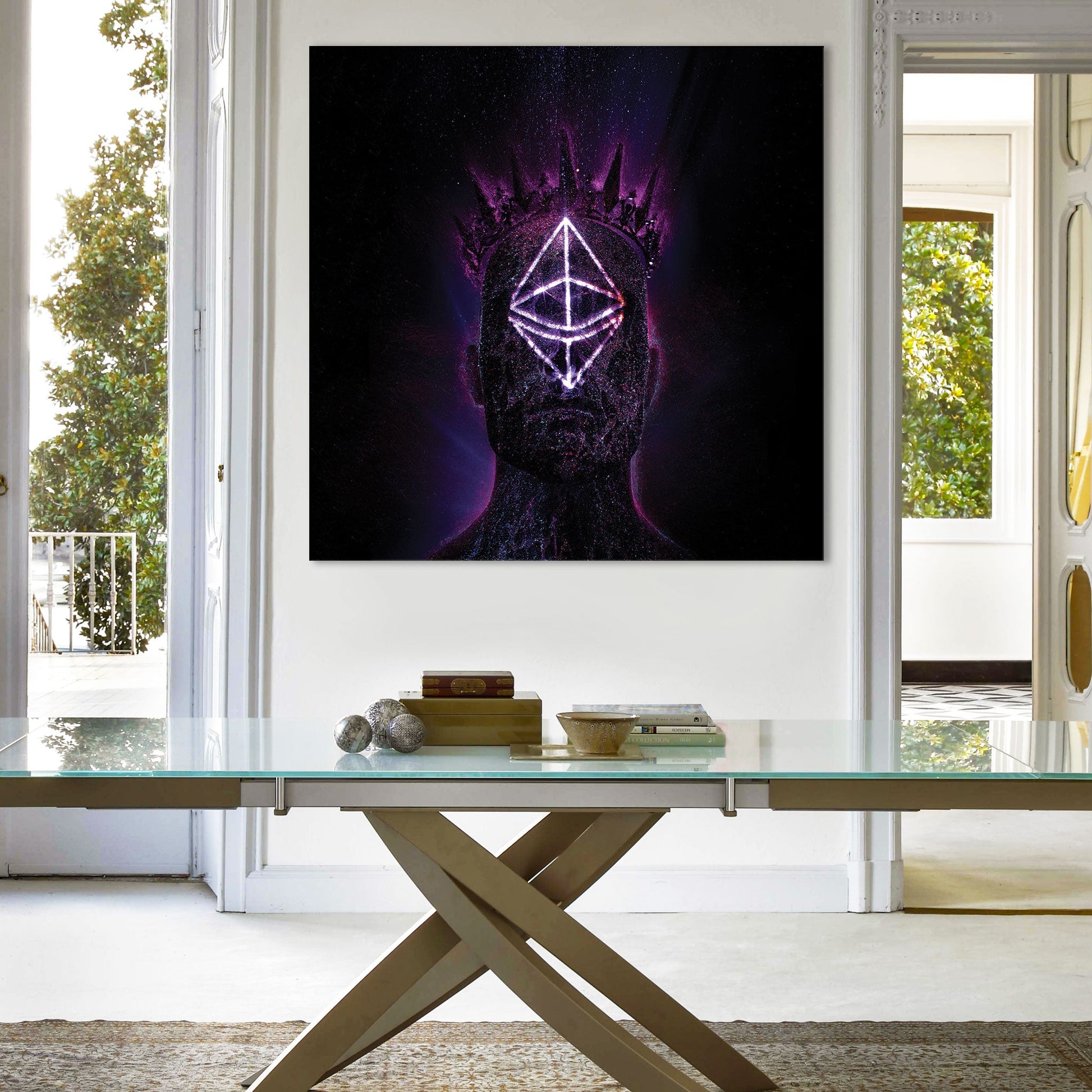 ALIEN Abstraction 101 - Quadro Canvas su telaio in legno Misura: 100x100 cm