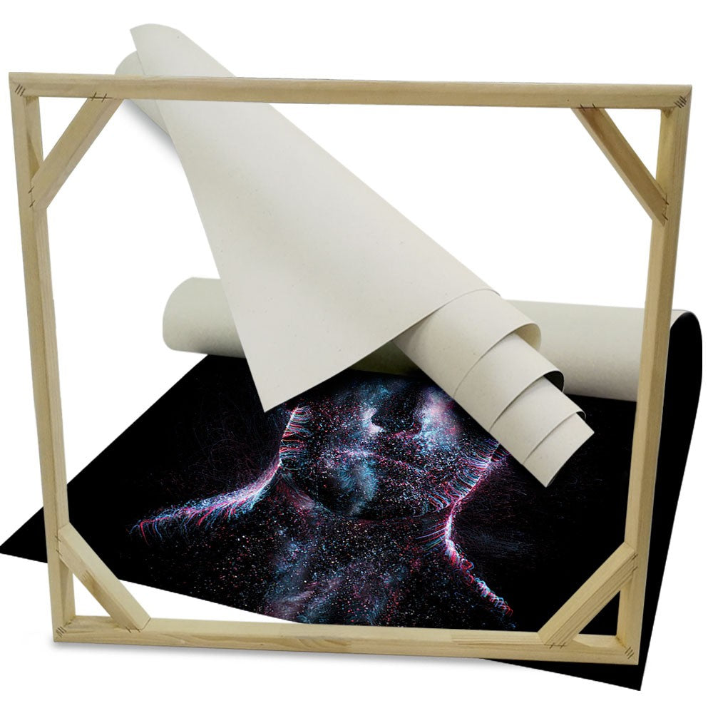 ALIEN Abstraction 102 - Quadro Canvas su telaio in legno Misura: 130x130 cm