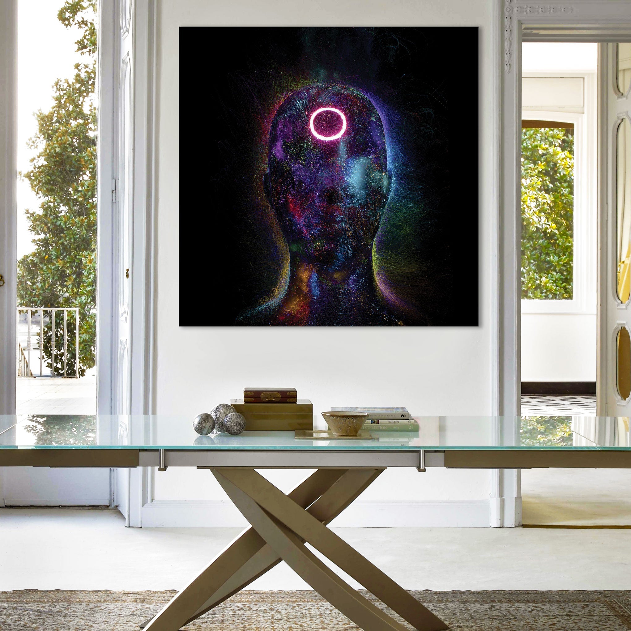 ALIEN Abstraction 103 - Quadro Canvas su telaio in legno Misura: 80x80 cm