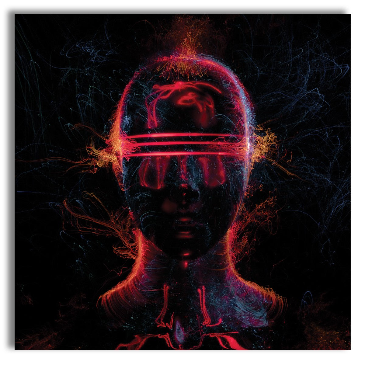 ALIEN Abstraction 104 - Quadro Canvas su telaio in legno Misura: 80x80 cm