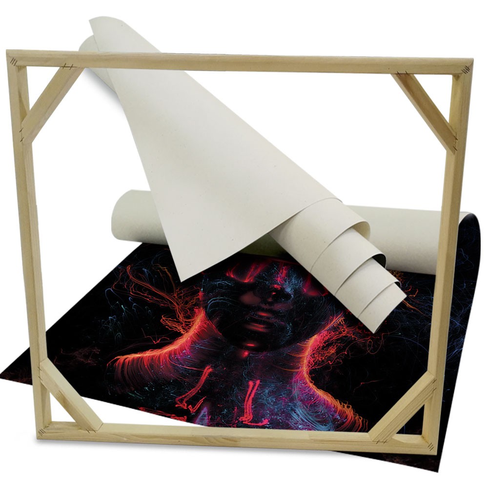 ALIEN Abstraction 104 - Quadro Canvas su telaio in legno Misura: 80x80 cm