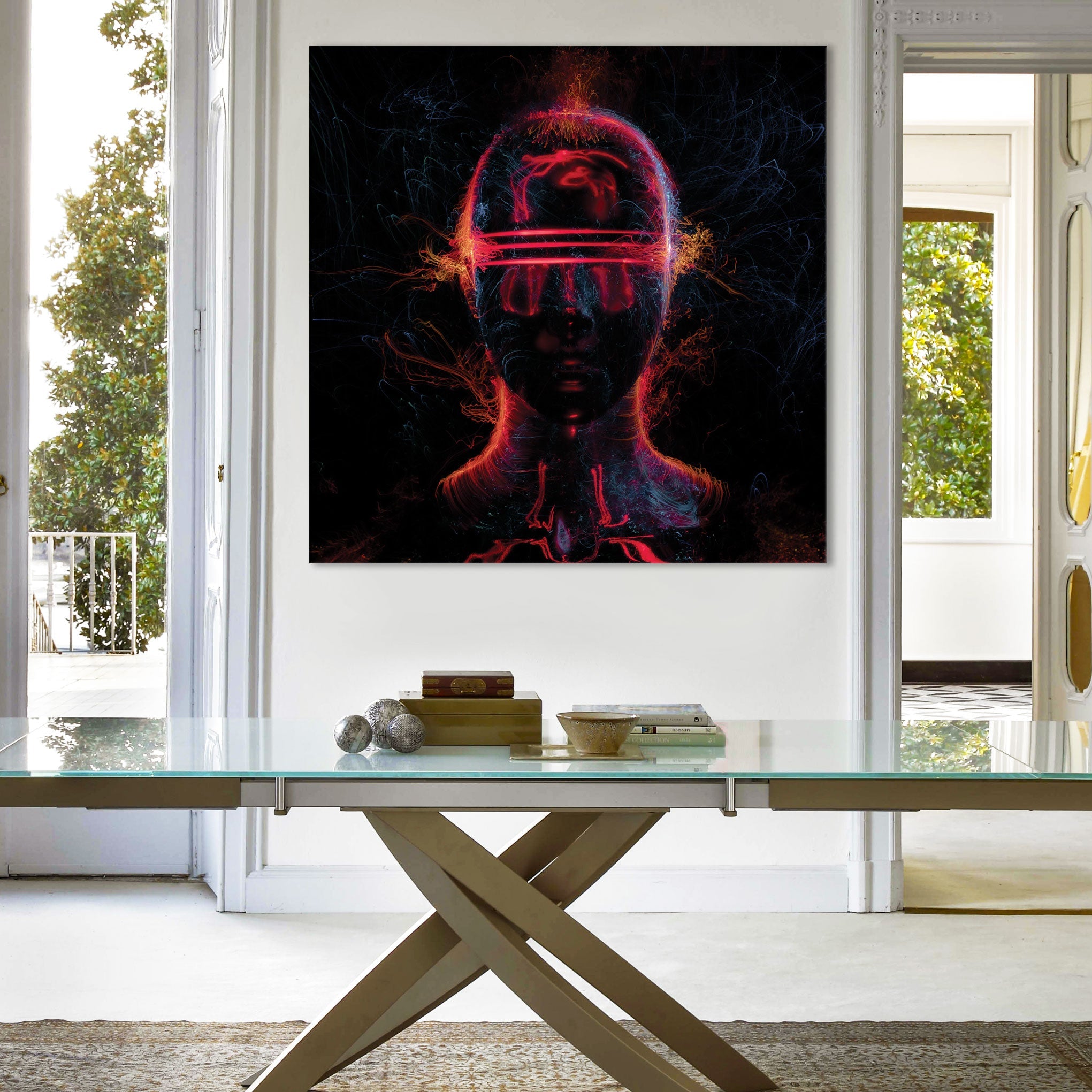 ALIEN Abstraction 104 - Quadro Canvas su telaio in legno Misura: 130x130 cm