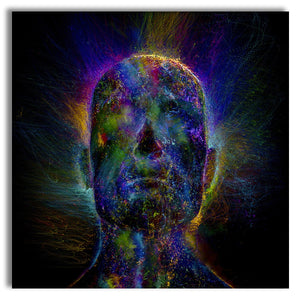 ALIEN Abstraction 105 - Quadro Canvas su telaio in legno Misura: 100x100 cm