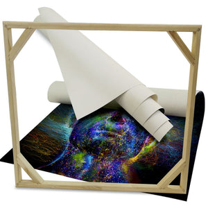 ALIEN Abstraction 105 - Quadro Canvas su telaio in legno Misura: 80x80 cm