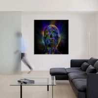 ALIEN Abstraction 105 - Quadro Canvas su telaio in legno Misura: 100x100 cm
