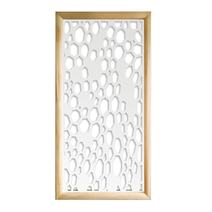 ALVEARE - Moduli Decorativi in Legno e PVC Misura: 47x94 cm, Colore: bianco