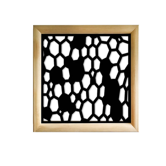 ALVEARE - Moduli Decorativi in Legno e PVC Colore: nero, Misura: 48x48 cm