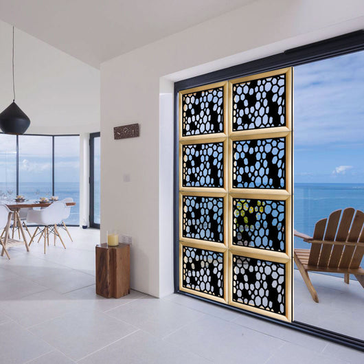 ALVEARE - Moduli Decorativi in Legno e PVC Colore: nero, Misura: 48x48 cm