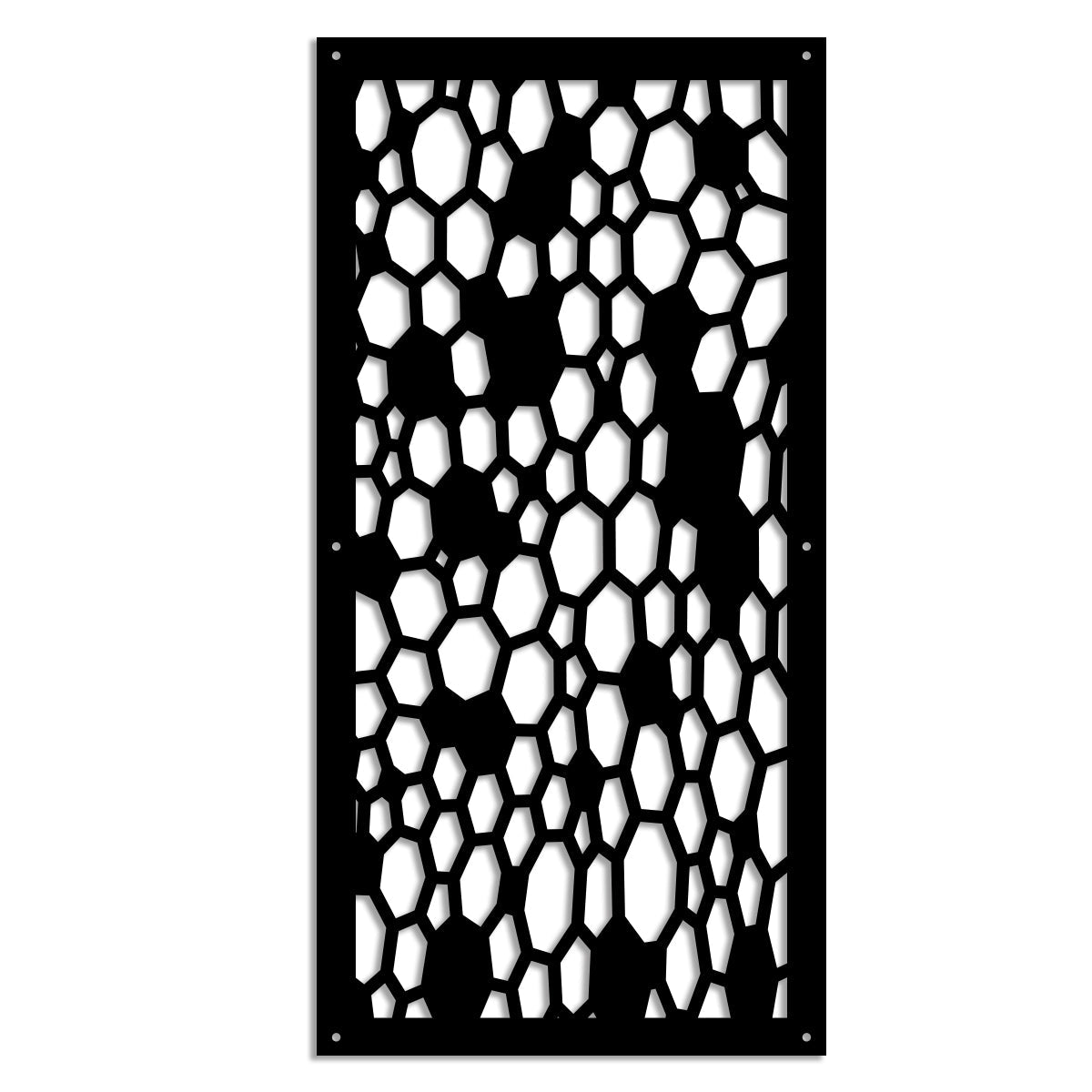 ALVEARE - Pannello in PVC traforato - Parasole Misura: 73x148 cm, Colore: nero