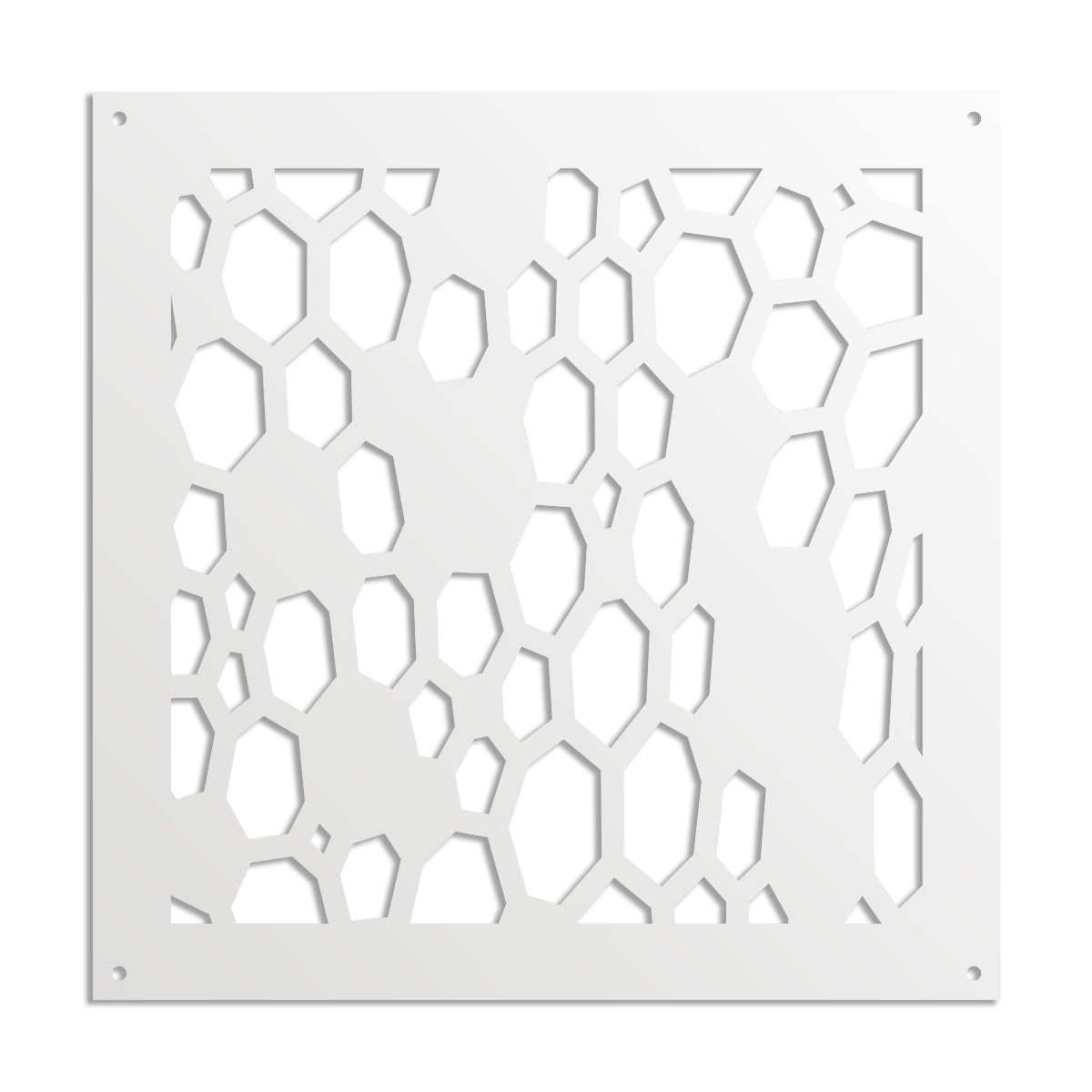 ALVEARE - Pannello in PVC traforato - Parasole Misura: 48x48 cm, Colore: bianco