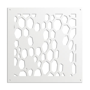 ALVEARE - Pannello in PVC traforato - Parasole Misura: 48x48 cm, Colore: bianco