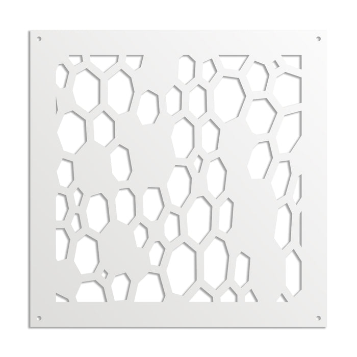 ALVEARE - Pannello in PVC traforato - Parasole Misura: 48x48 cm, Colore: bianco