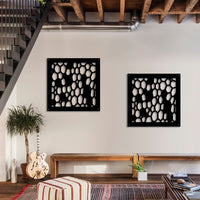 ALVEARE - Pannello in PVC traforato - Parasole Misura: 48x48 cm, Colore: nero