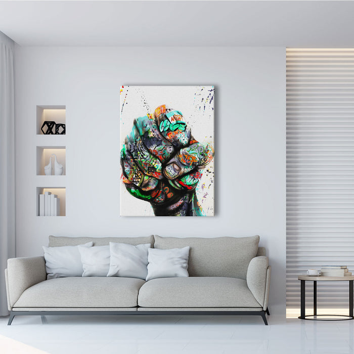 Anarchy -  Quadro Canvas Contemporaneo su telaio in legno Misura: 100x140 cm