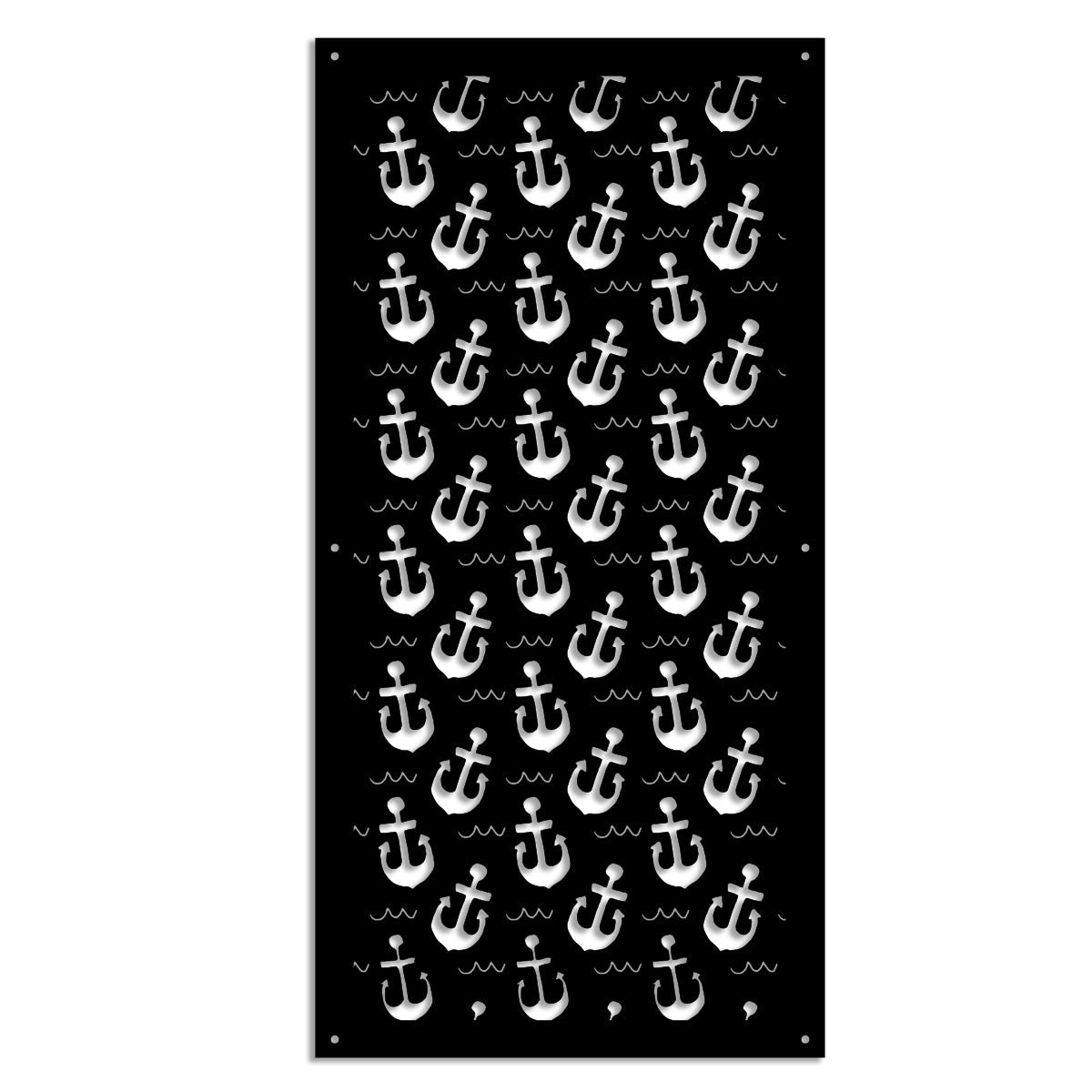 ANCHOR - Pannello in PVC traforato - Parasole Colore: nero, Misura: 47x94 cm