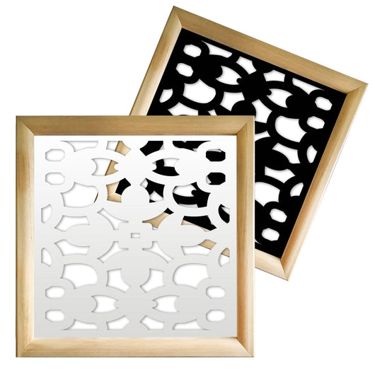 ANCHORAGE  - Moduli Decorativi in Legno e PVC Colore: nero, Misura: 98x98 cm