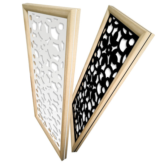 ANCHORAGE  - Moduli Decorativi in Legno e PVC Misura: 73x148 cm, Colore: bianco