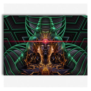 ANDROID Abstraction - Quadro Canvas su telaio in legno Misura: 70X50 cm