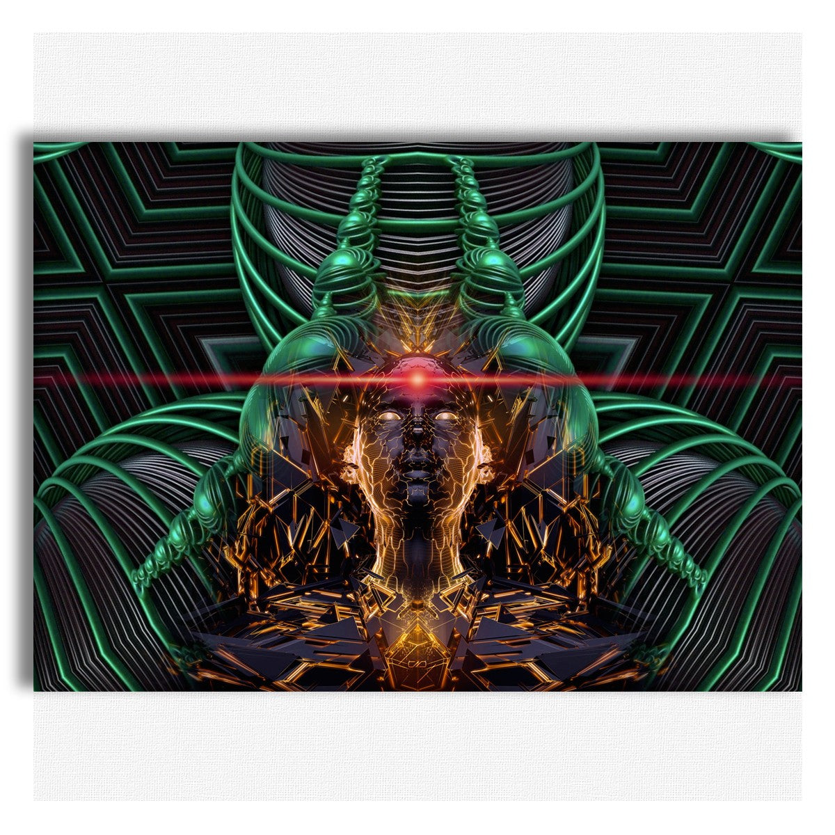 ANDROID Abstraction - Quadro Canvas su telaio in legno Misura: 100x70 cm