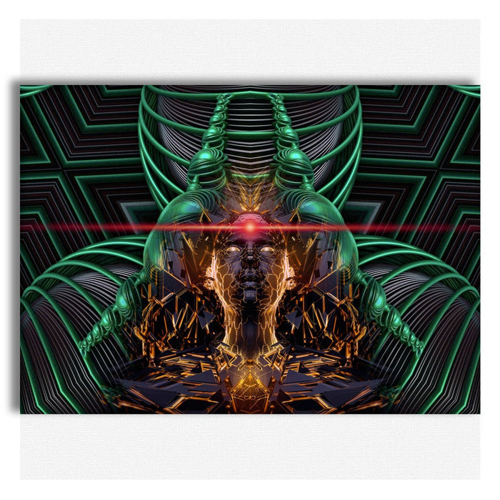 ANDROID Abstraction - Quadro Canvas su telaio in legno Misura: 100x70 cm