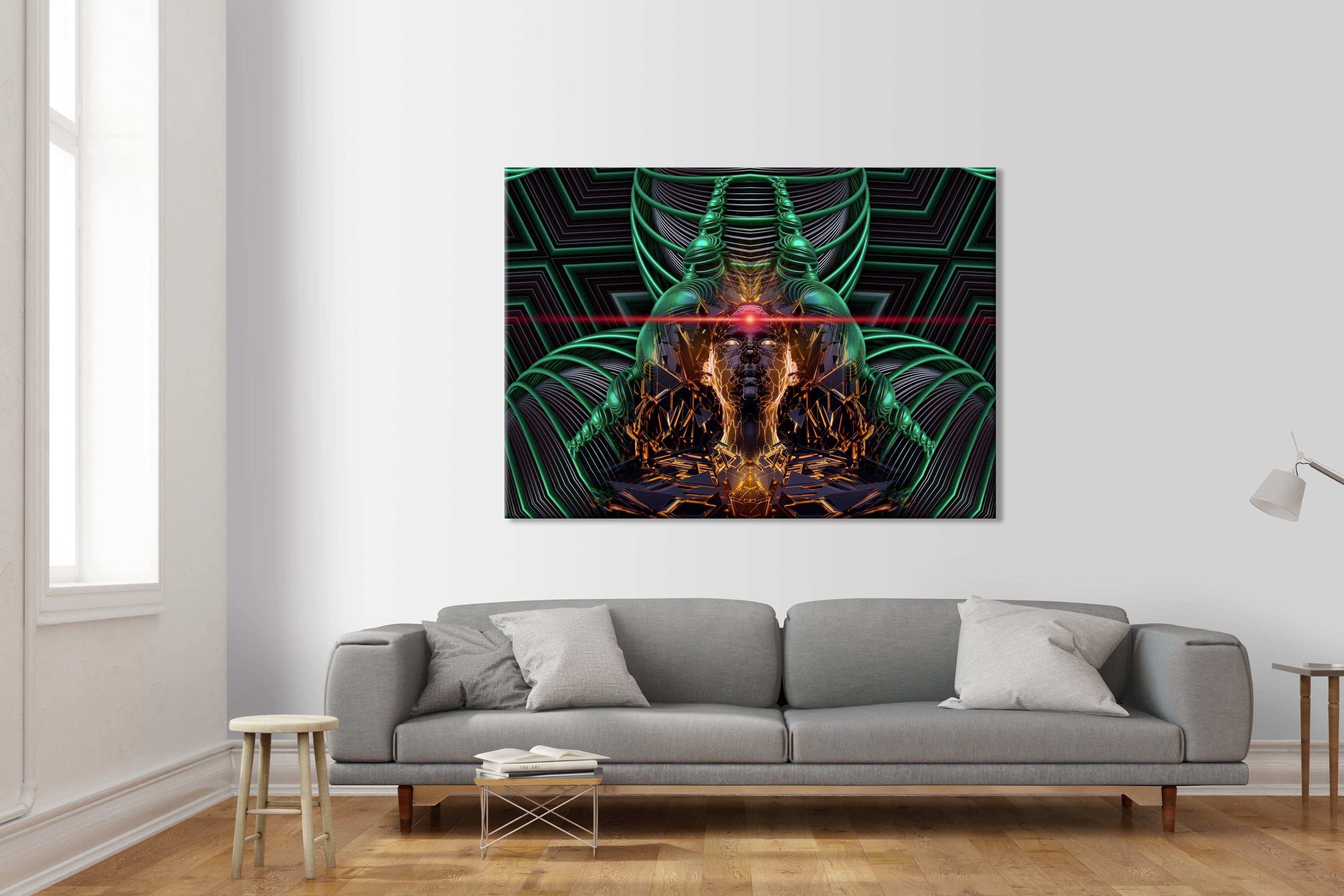 ANDROID Abstraction - Quadro Canvas su telaio in legno Misura: 100x70 cm