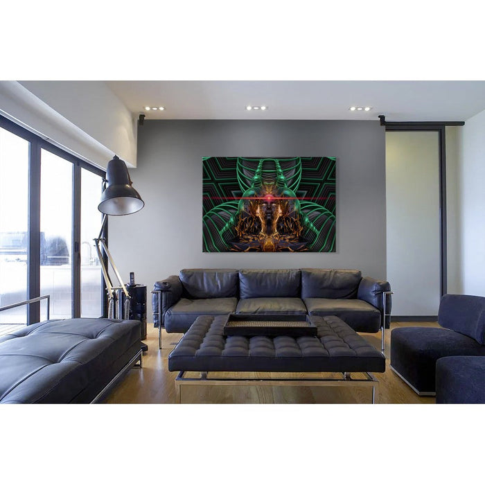 ANDROID Abstraction - Quadro Canvas su telaio in legno Misura: 100x70 cm