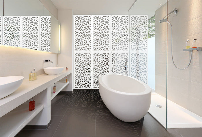 APOCALYPSE - Pannello in PVC traforato - Parasole Misura: 50x150 cm, Colore: bianco