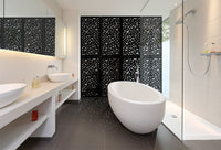 APOCALYPSE - Pannello in PVC traforato - Parasole Misura: 47x94 cm, Colore: nero