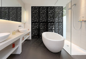 APOCALYPSE - Pannello in PVC traforato - Parasole Misura: 47x94 cm, Colore: nero