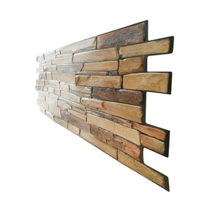 Ardesia - Pannelli parete in PVC finta Pietra decorazione parete 3D 98x48cm 2 Pz 1 Mq