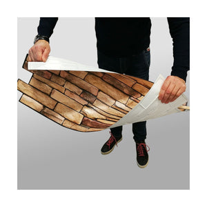 Ardesia - Pannelli parete in PVC finta Pietra decorazione parete 3D 98x48cm 2 Pz 1 Mq