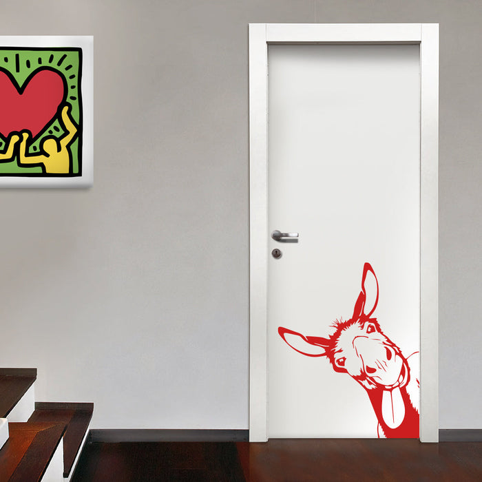 ASINO - Adesivo murale wall sticker in vinile 55x70 cm Colore: Rosso
