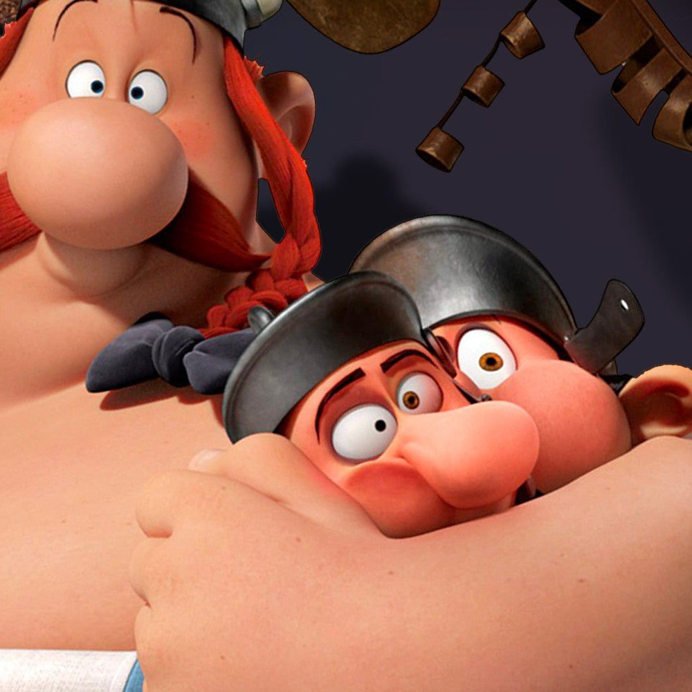 ASTERIX & OBELIX - Adesivo murale parete 3D wall sticker camera bimbi Misura: 150x100 cm