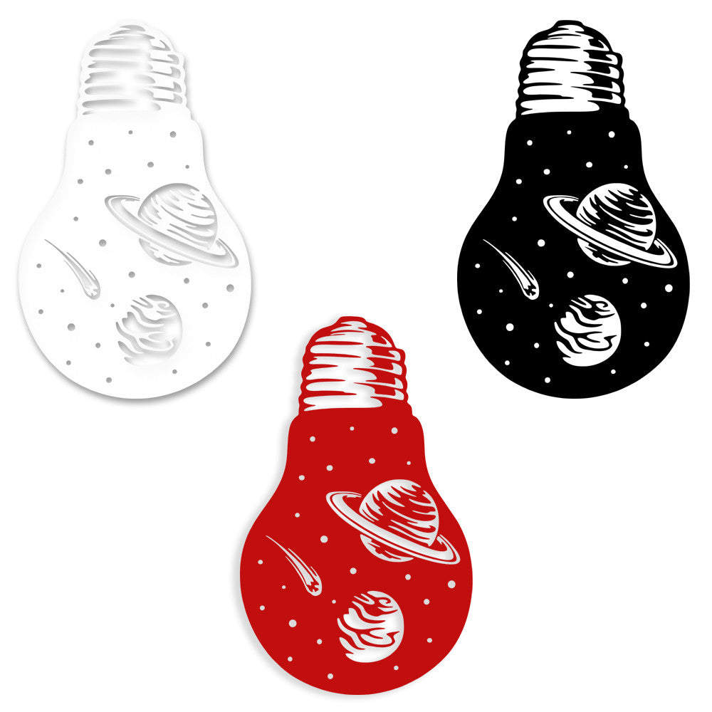 ASTROLAMP - Adesivo murale wall sticker in vinile 55x90 cm Colore: bianco