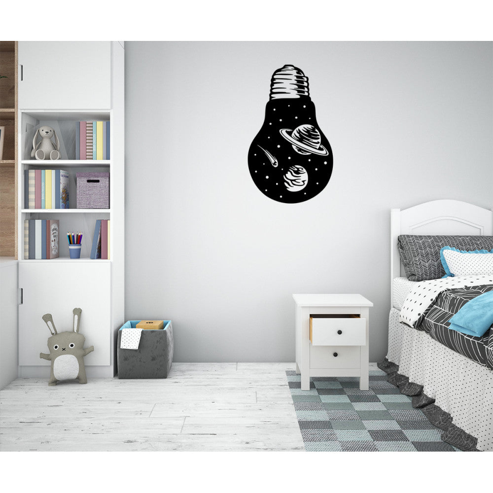 ASTROLAMP - Adesivo murale wall sticker in vinile 55x90 cm Colore: nero