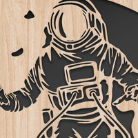 ASTRONAUTA - Quadro arredo LASERCUT composito Legno e PVC Misura: 40x40 cm