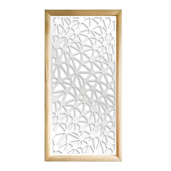 ATOM - Moduli Decorativi in Legno e PVC Misura: 47x94 cm, Colore: bianco