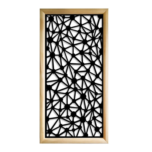 ATOM - Moduli Decorativi in Legno e PVC Colore: nero, Misura: 47x94 cm
