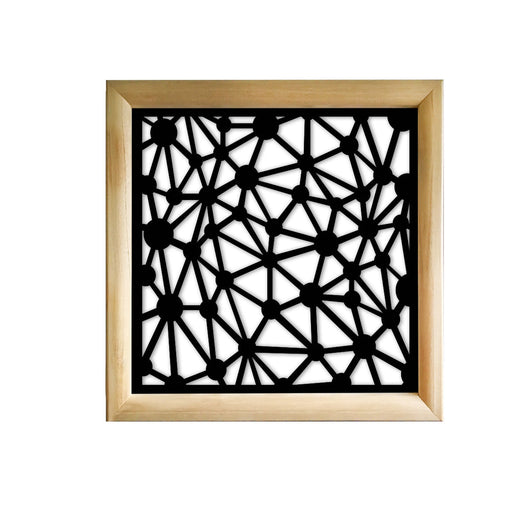ATOM - Moduli Decorativi in Legno e PVC Colore: nero, Misura: 48x48 cm