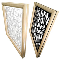 ATOM - Moduli Decorativi in Legno e PVC Misura: 73x73 cm, Colore: nero