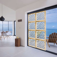 ATOM - Moduli Decorativi in Legno e PVC Misura: 73x73 cm, Colore: bianco