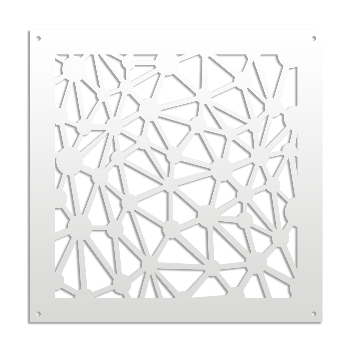 ATOM - Pannello in PVC traforato - Parasole Misura: 73x73 cm, Colore: bianco