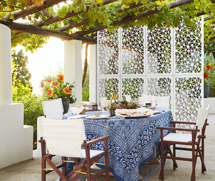 ATOM - Pannello in PVC traforato - Parasole Misura: 50x150 cm, Colore: bianco